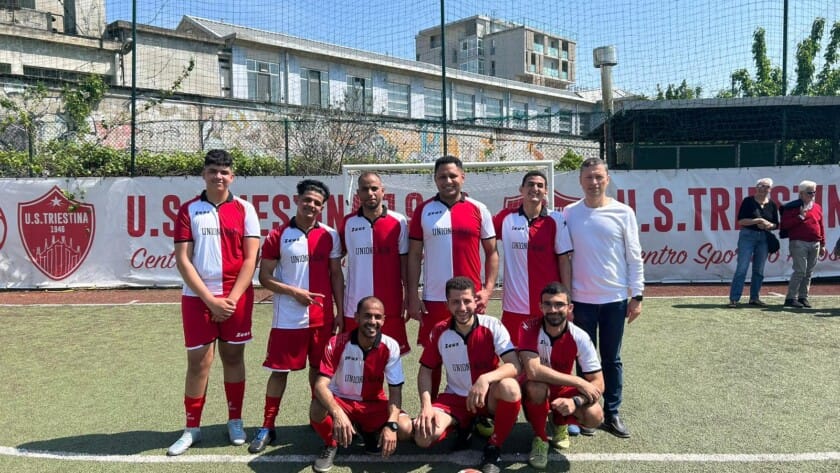 foto di gruppo prepartita Unione Alfa